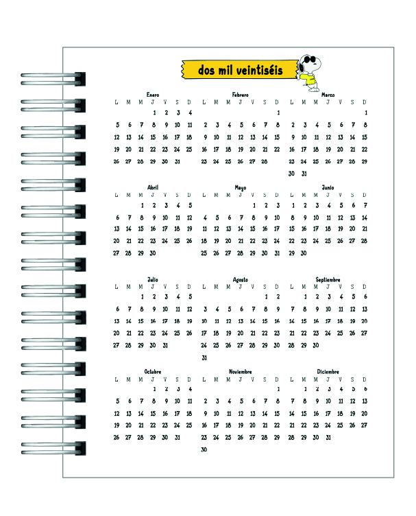 Agenda Snoopy 2026 4
