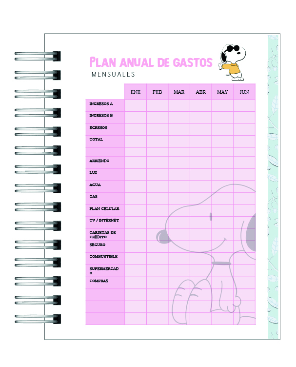Agenda Snoopy 2026 9