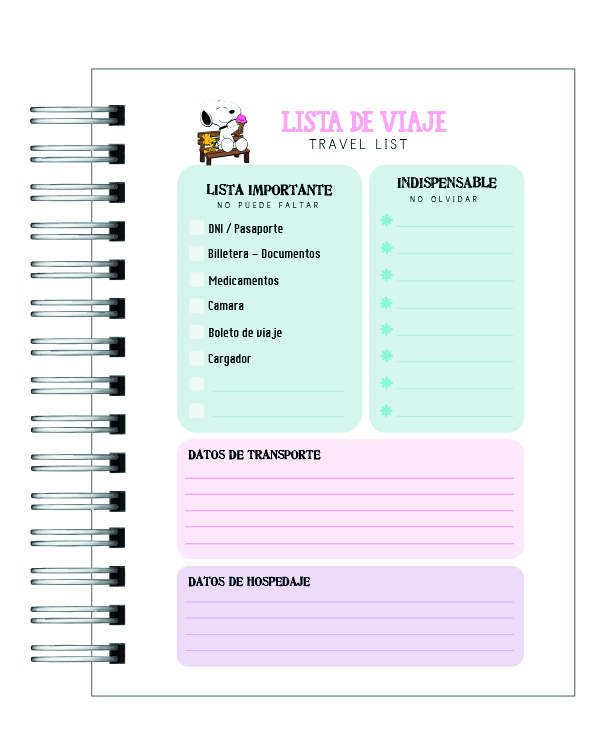 Agenda Snoopy 2026 7