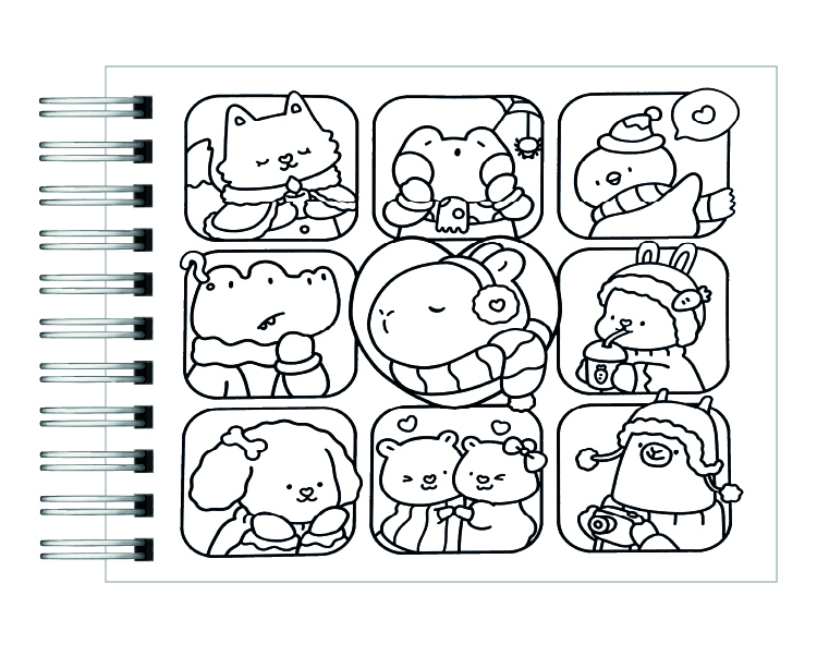Libro para colorear Cozy Buddies  2