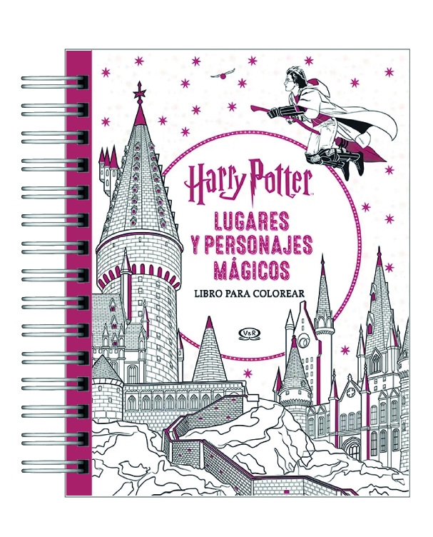 Libro para colorear Harry Potter Lugares y personajes mágicos 1