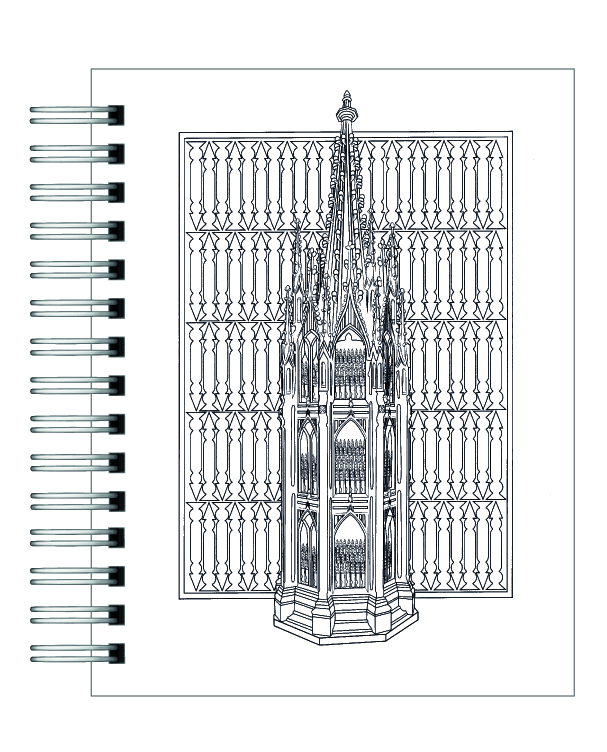 Libro para colorear Harry Potter Lugares y personajes mágicos 4