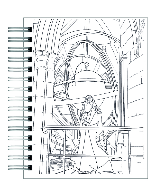 Libro para colorear Harry Potter Lugares y personajes mágicos 5