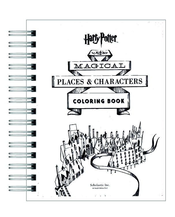 Libro para colorear Harry Potter Lugares y personajes mágicos 2