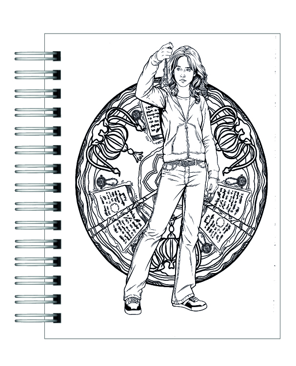 Libro para colorear Harry Potter Lugares y personajes mágicos 6