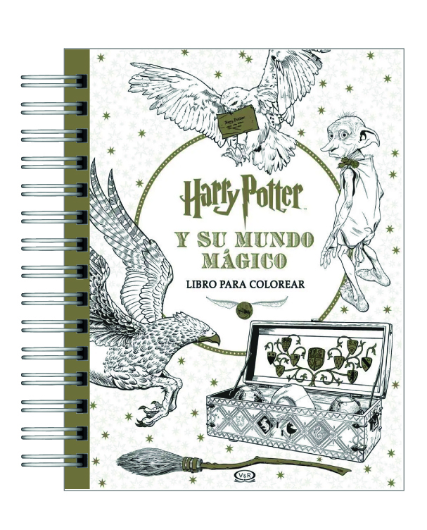 Libro para colorear Harry Potter y su mundo mágico 1