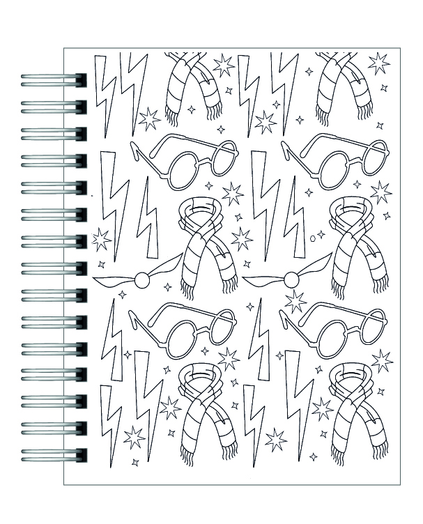 Libro para colorear Harry Potter y su mundo mágico 5