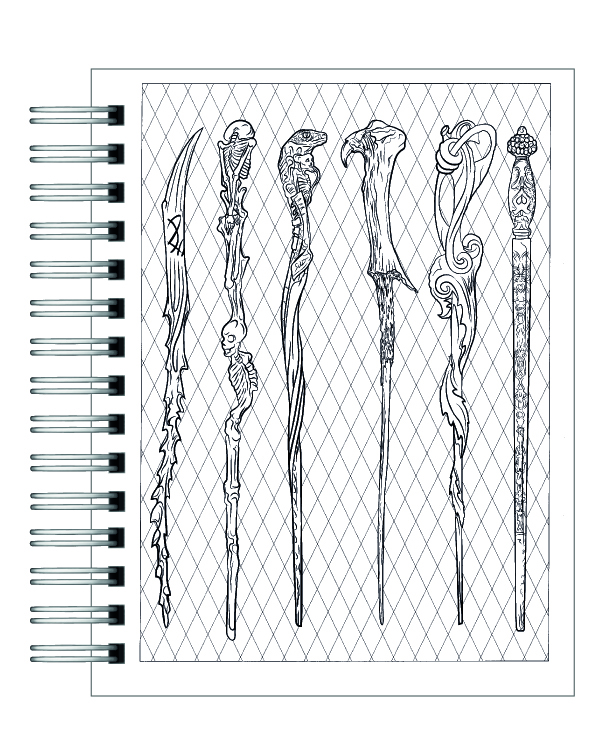 Libro para colorear Harry Potter y sus Artefactos Mágicos 4