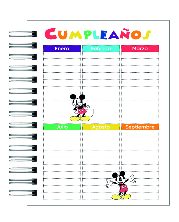 Agenda Mickey  2026 5