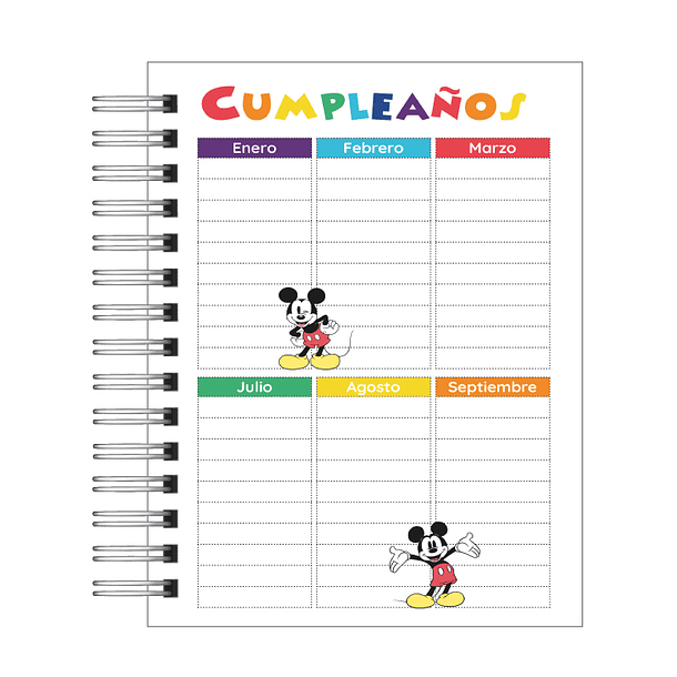 Agenda Mickey  2026 5