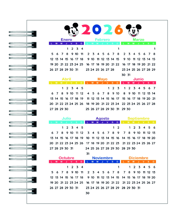 Agenda Mickey  2026 4