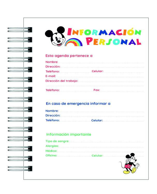 Agenda Mickey  2026 3