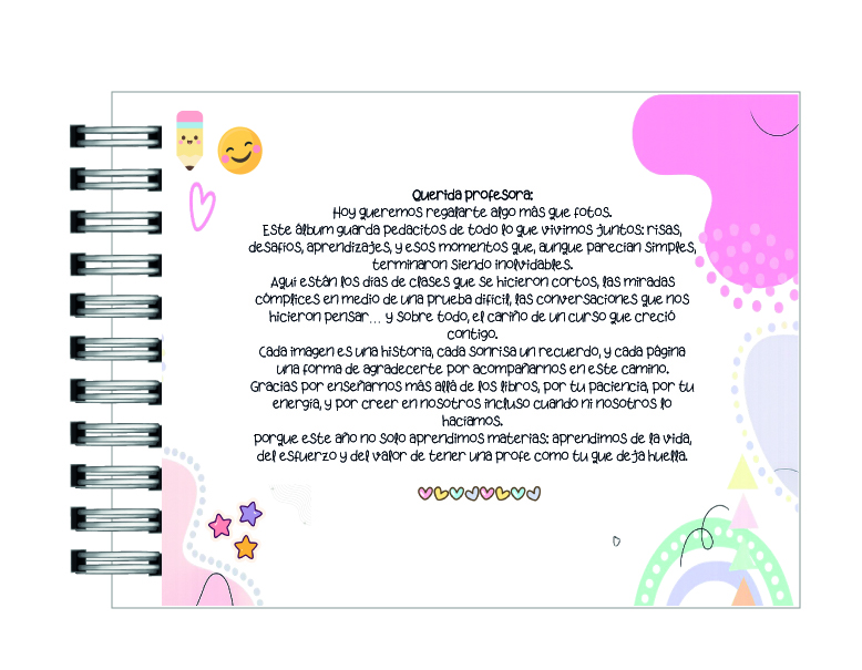 Álbum de Recuerdos para Profesores 2