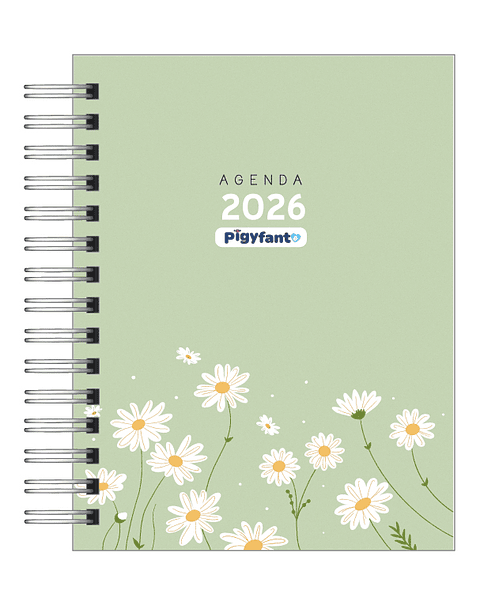 Agenda Fechada Diaria 2026 Verde Oliva