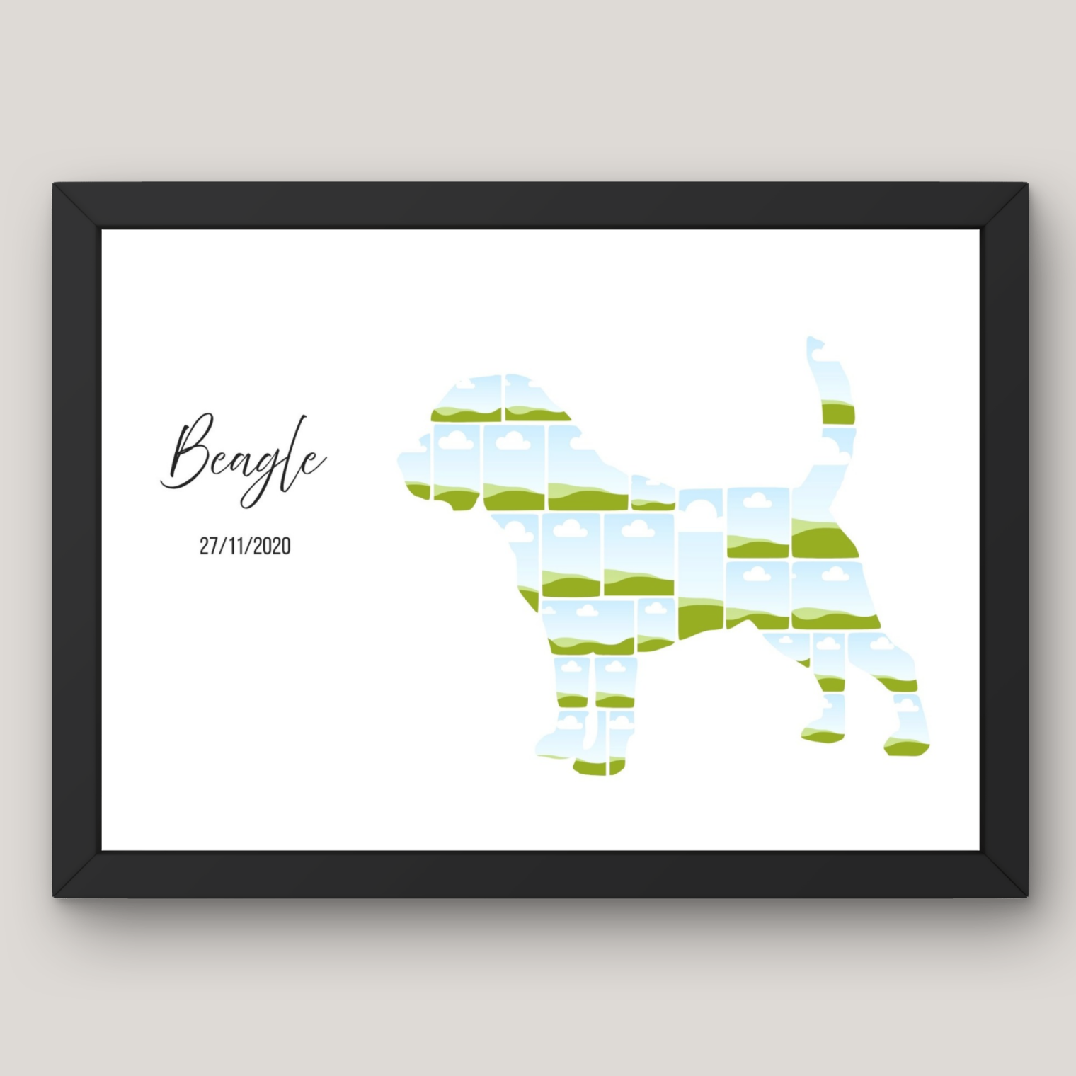 Cuadro Silueta Collage Perro 9