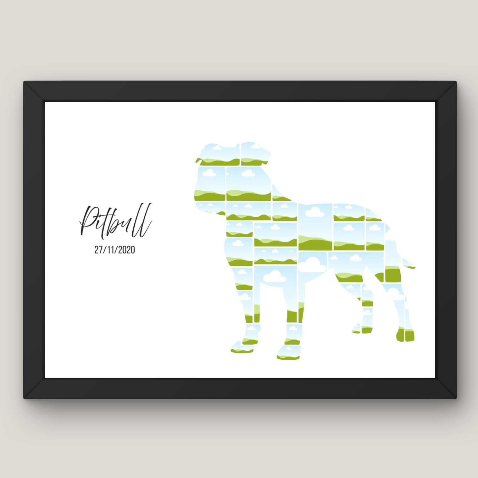 Cuadro Silueta Collage Perro 17