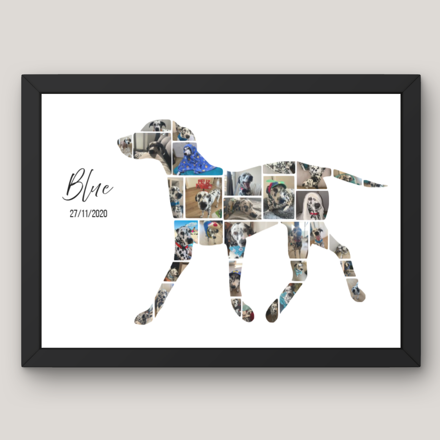 Cuadro Silueta Collage Perro 1