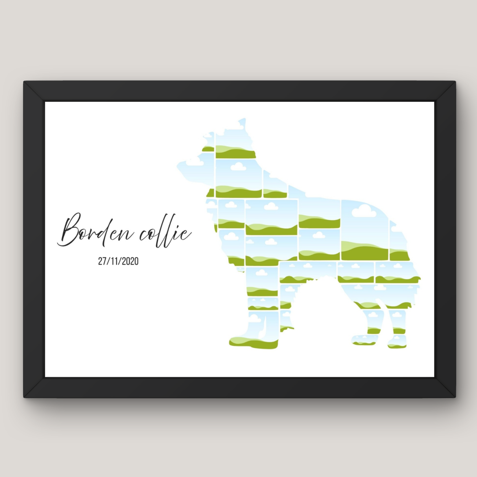 Cuadro Silueta Collage Perro 21