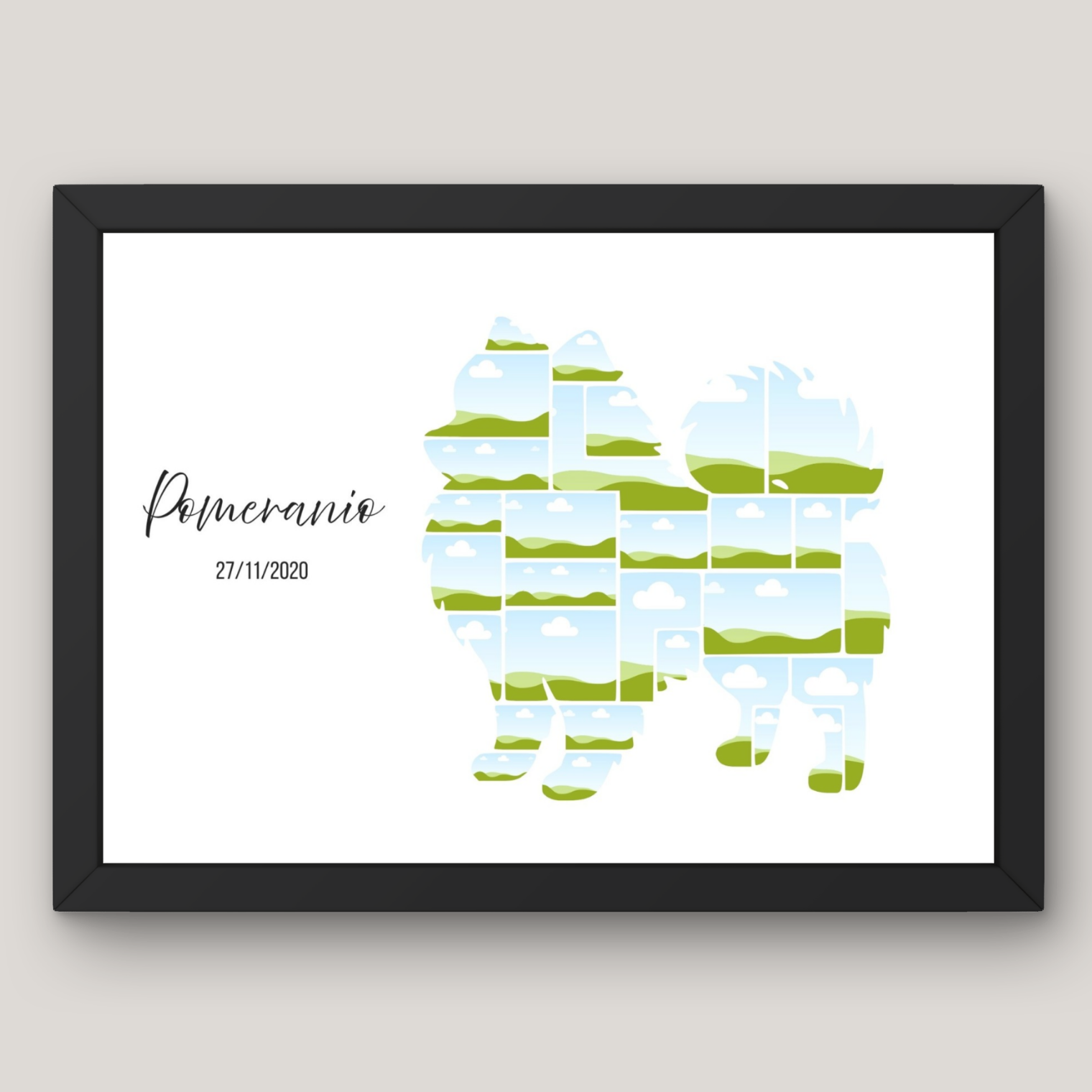 Cuadro Silueta Collage Perro 23