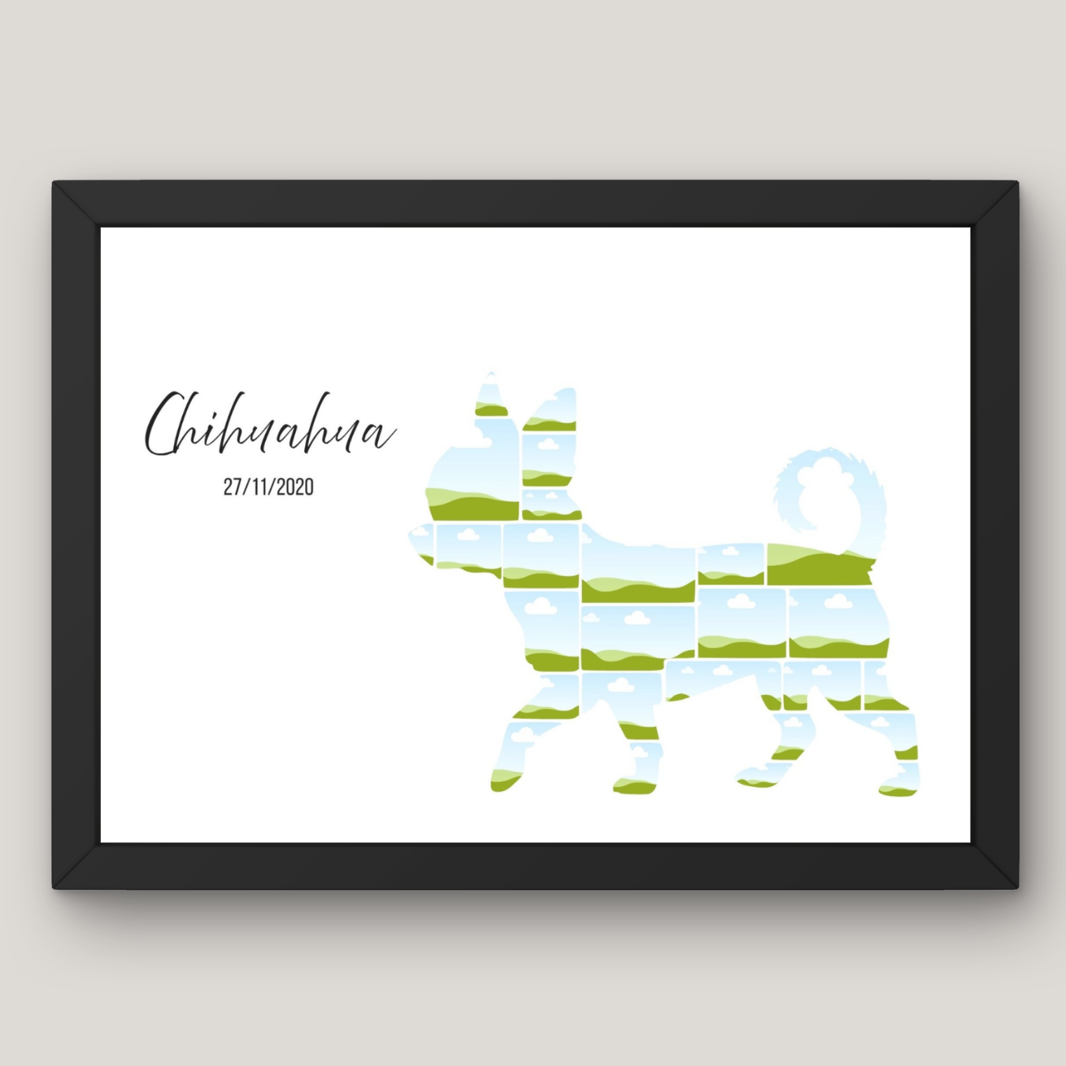 Cuadro Silueta Collage Perro 25