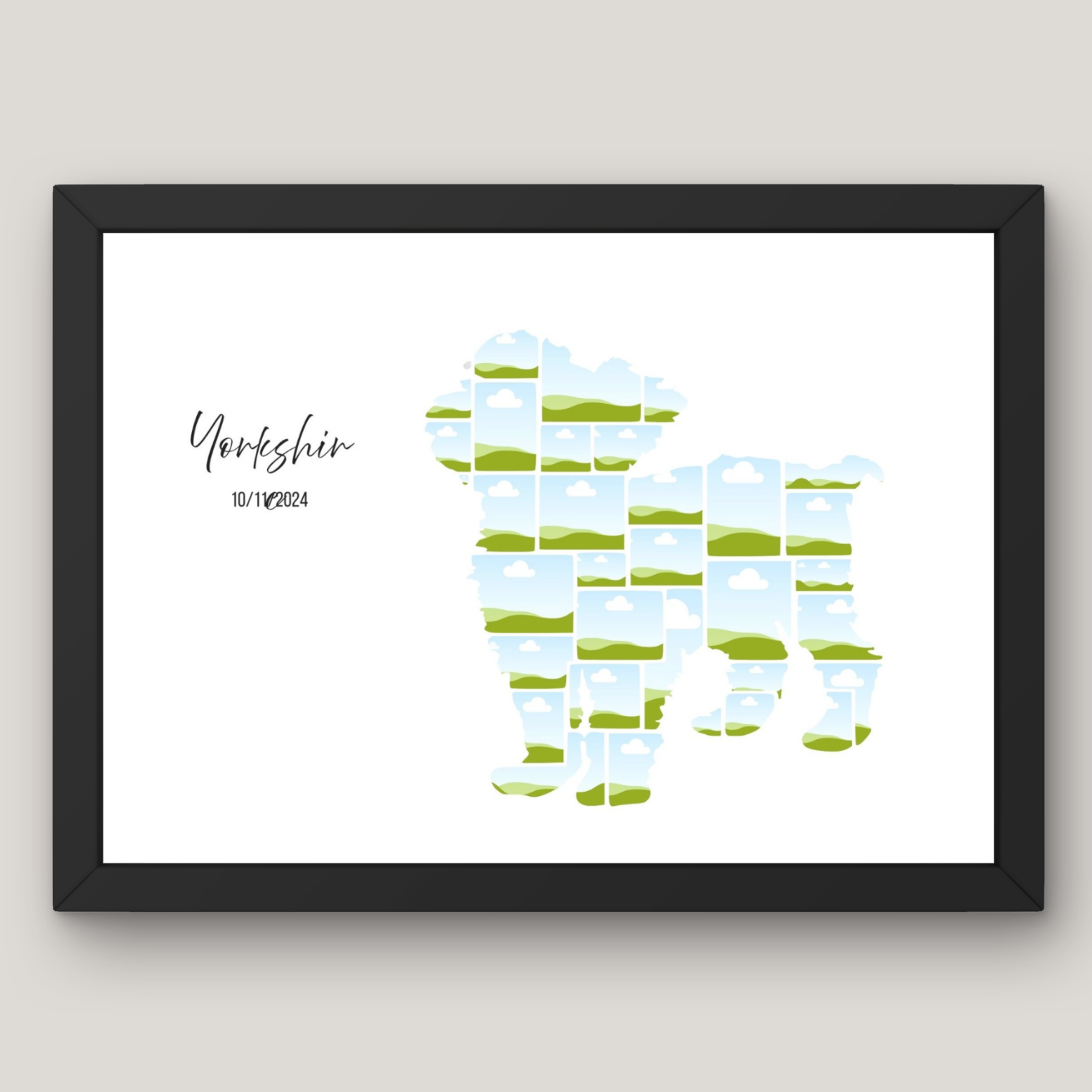 Cuadro Silueta Collage Perro 15