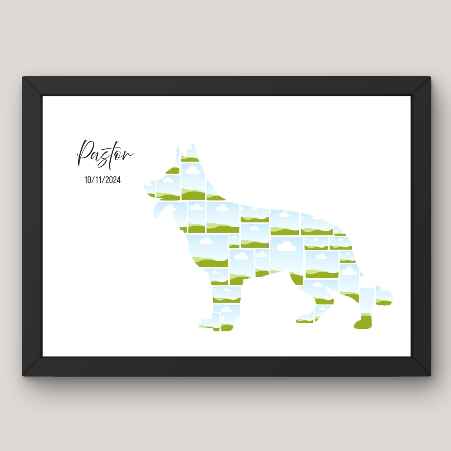 Cuadro Silueta Collage Perro 7