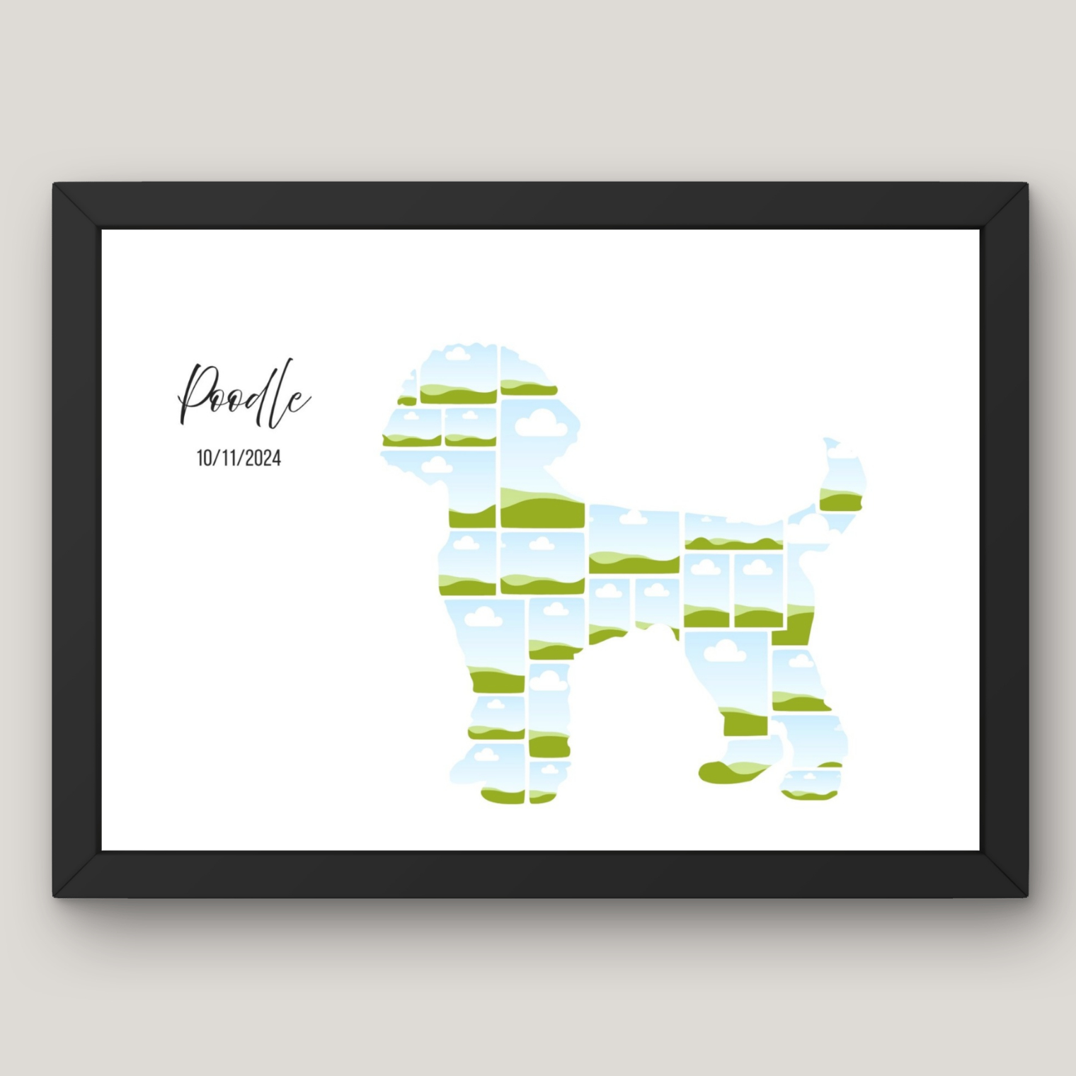 Cuadro Silueta Collage Perro 5