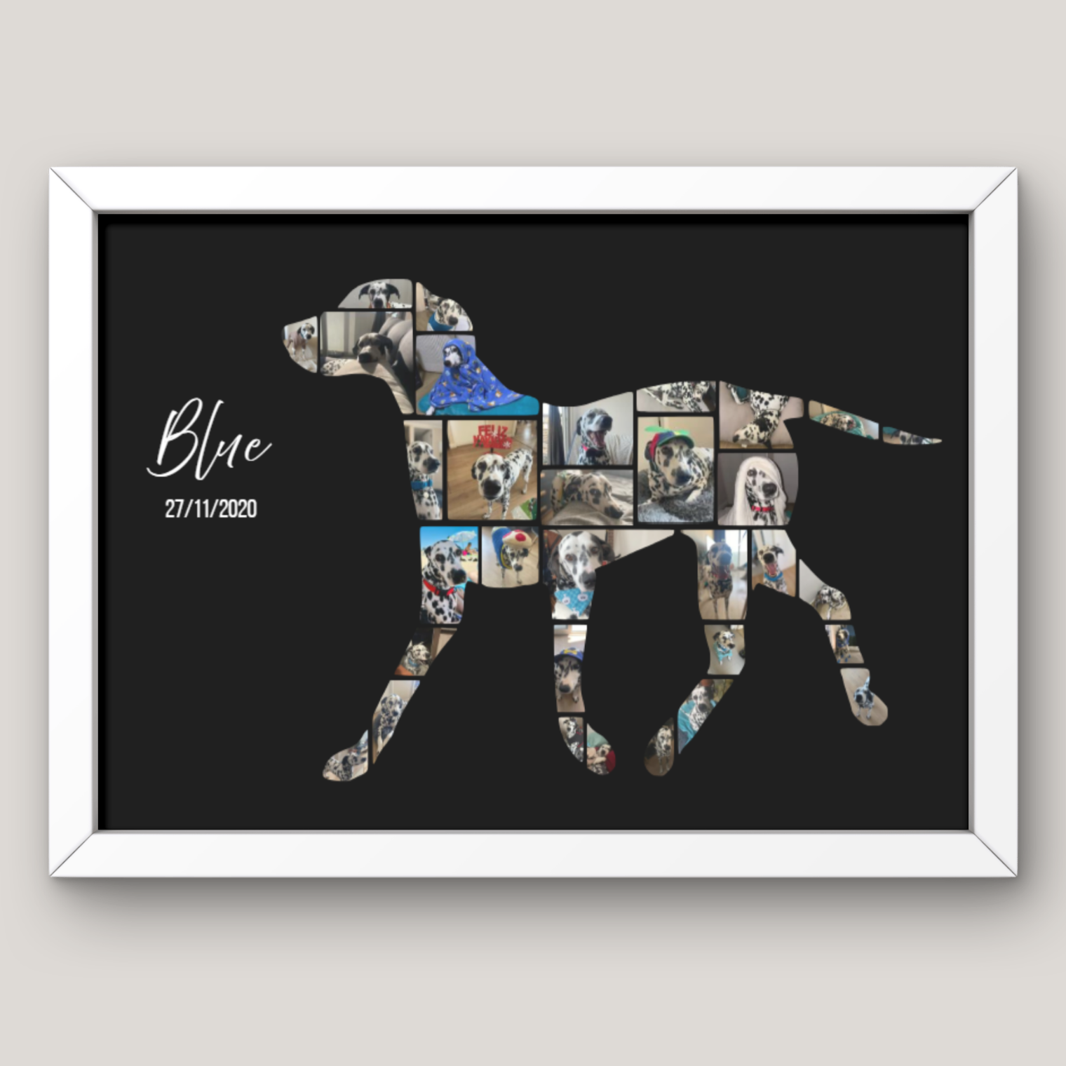 Cuadro Silueta Collage Perro 2