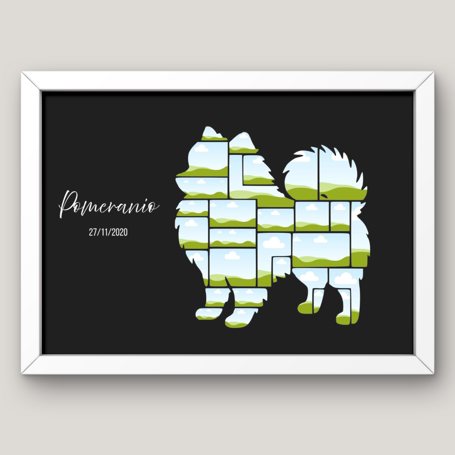 Cuadro Silueta Collage Perro 24