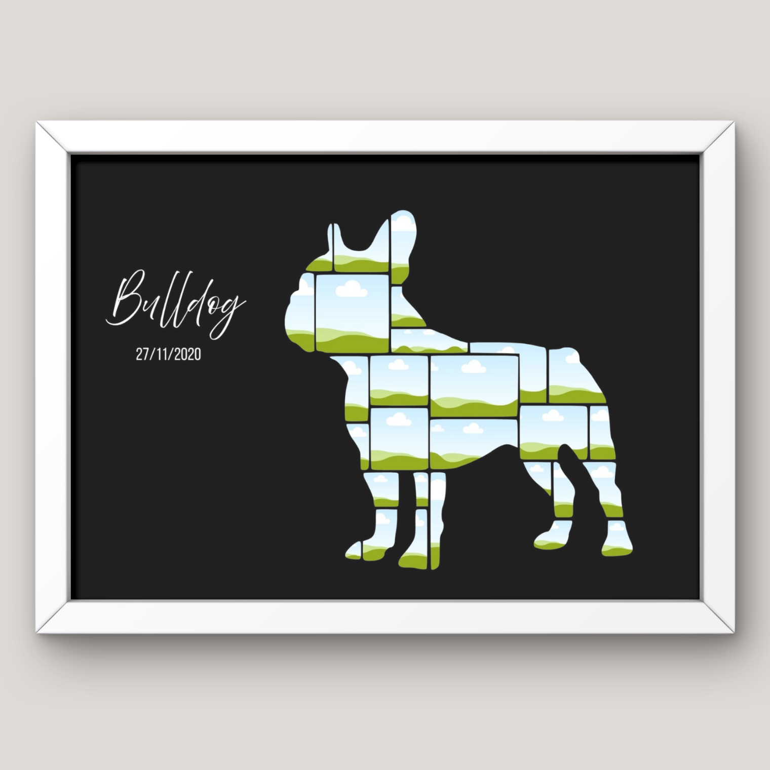 Cuadro Silueta Collage Perro 30