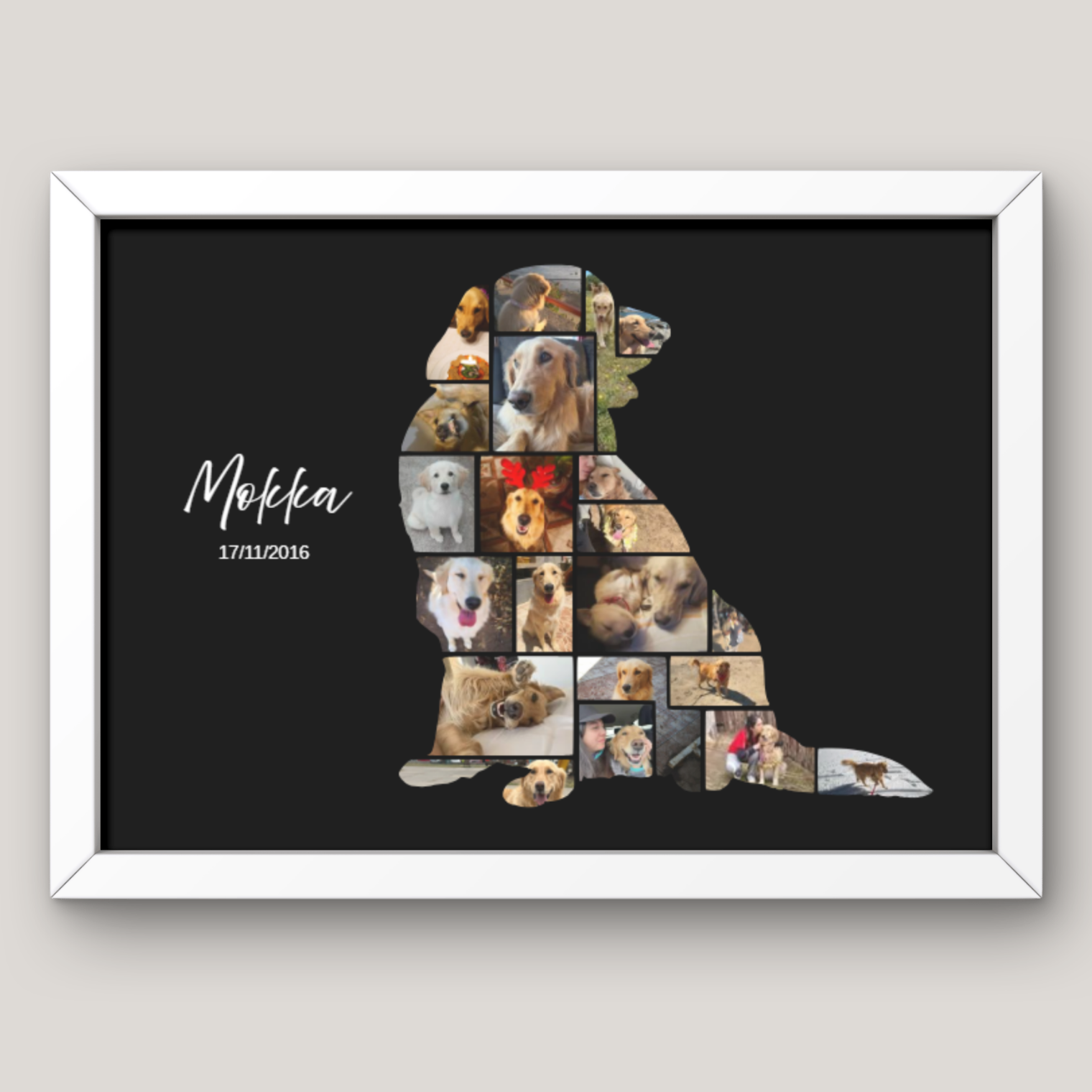 Cuadro Silueta Collage Mascota Personalizado 2
