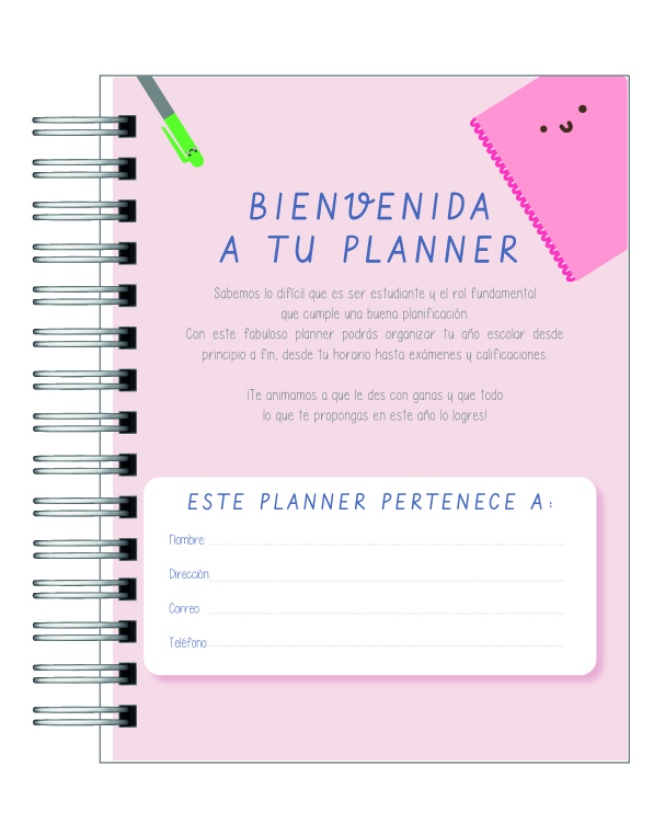 Planner Universitario con profesiones 2026 3