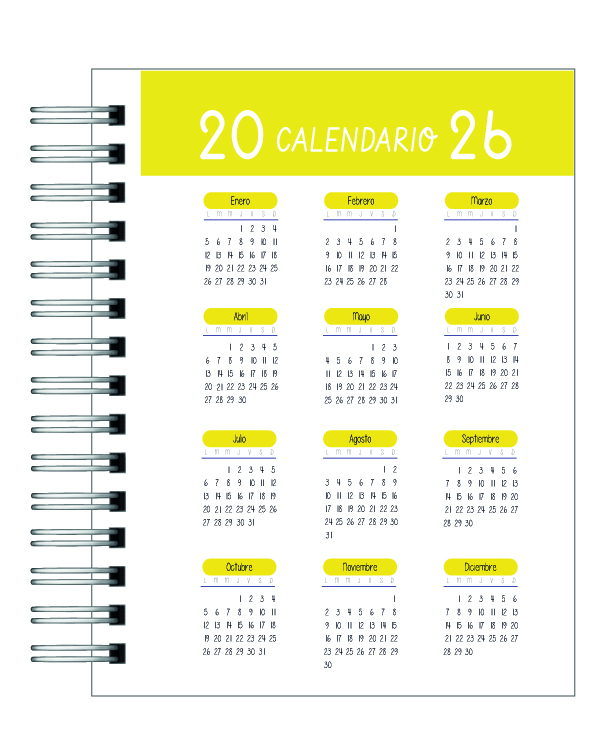 Planner Universitario con profesiones 2026 4