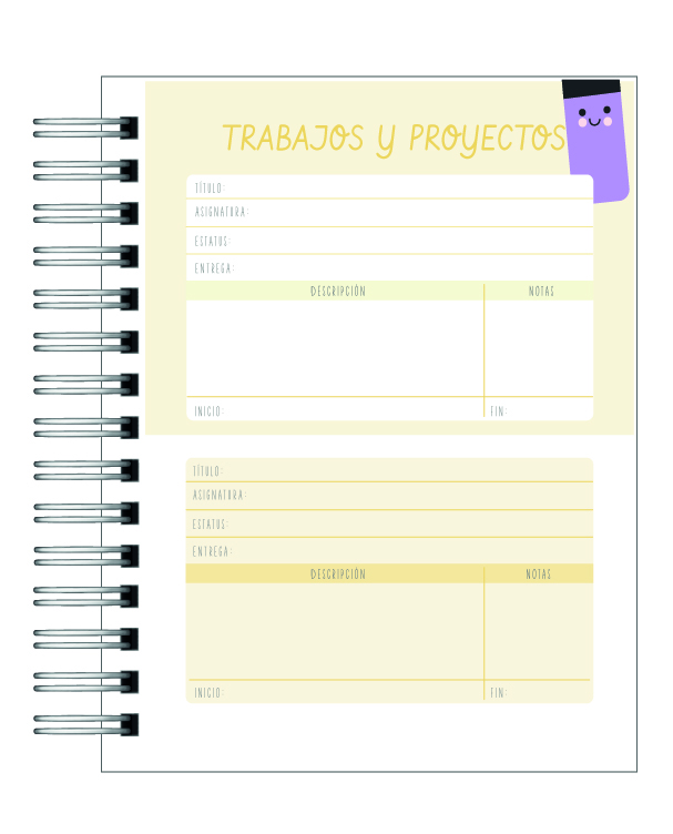 Planner Universitario con profesiones 2026 6