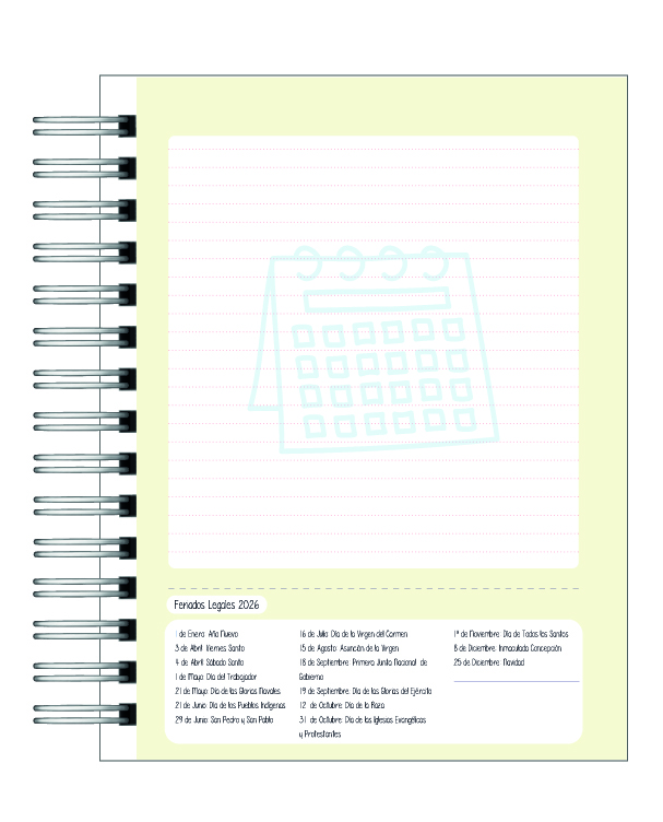 Planner Universitario con profesiones 2026 7
