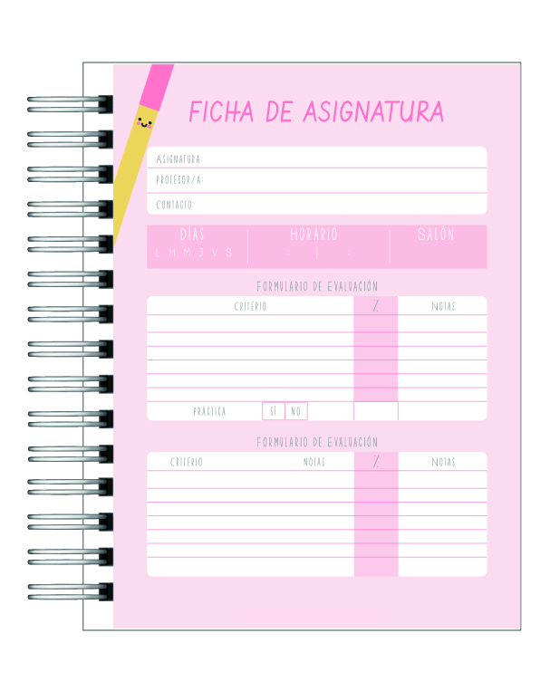 Planner Universitario con profesiones 2026 9