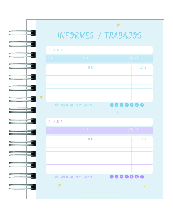Planner Universitario con profesiones 2026 11