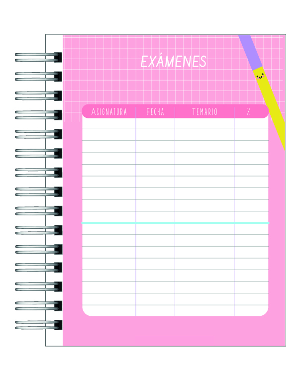 Planner Universitario con profesiones 2026 12