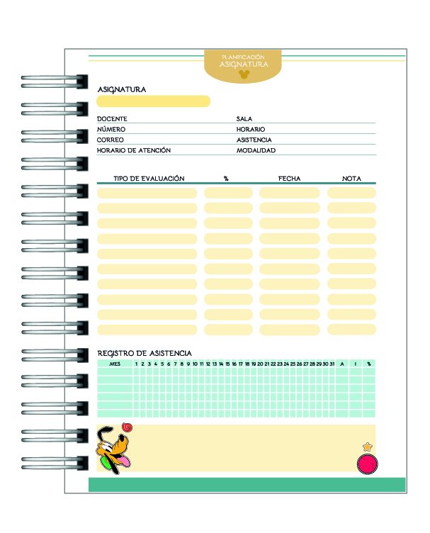 Planner de Estudios 2026: Mickey y sus Amigos 7