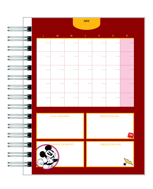 Planner de Estudios 2026: Mickey y sus Amigos 8