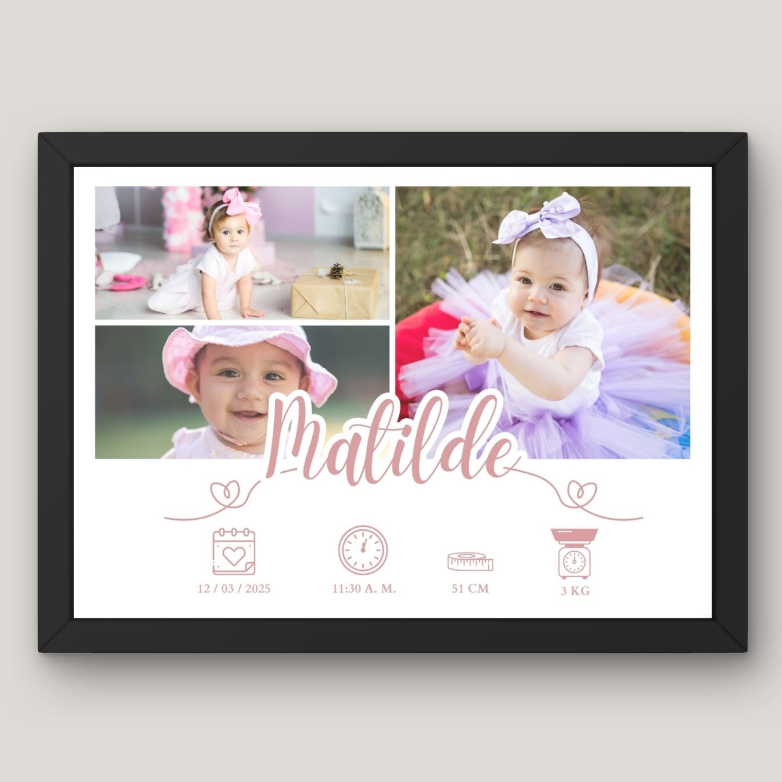 Cuadro de Bebé Niña  3