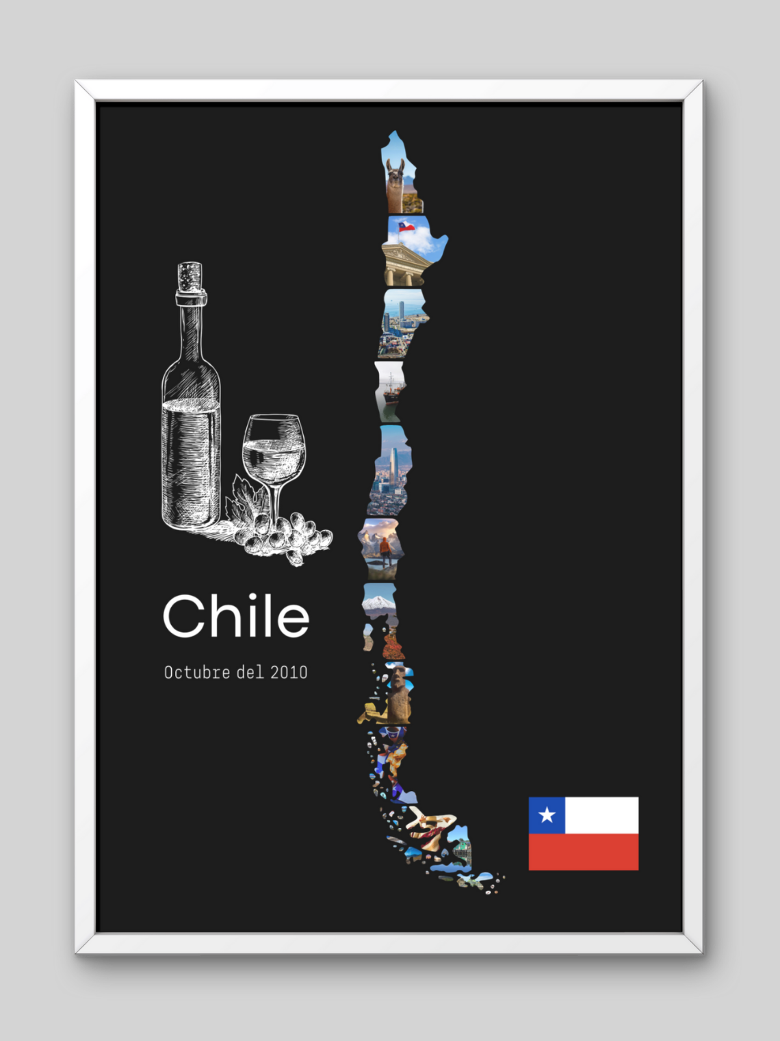 Cuadro Silueta Collage País Viajes 2