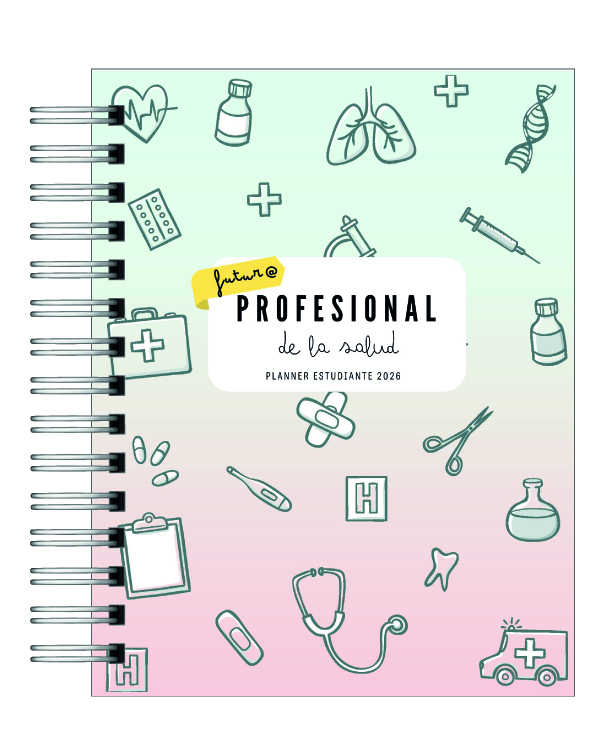 Planner Universitario Unisex Carreras de la Salud 2026 24