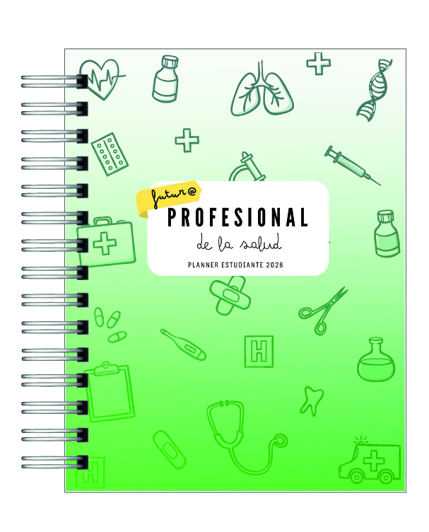 Planner Universitario Unisex Carreras de la Salud 2026 23