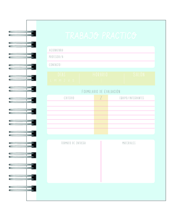 Planner Universitario Unisex Carreras Ingeniería  2026 10
