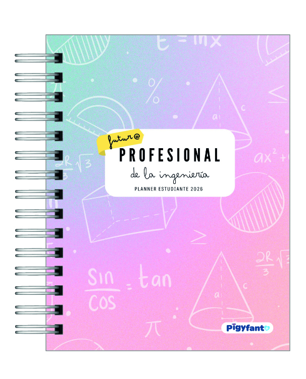 Planner Universitario Unisex Carreras Ingeniería  2026 1