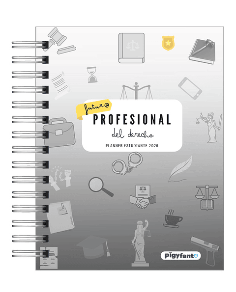 Planner Universitario Unisex Carrera de Derecho  2026