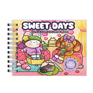 Libro para colorea Sweet Days Cute & Cozy 