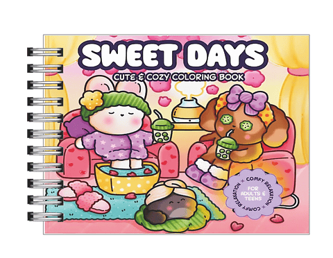 Libro para colorea Sweet Days Cute & Cozy 