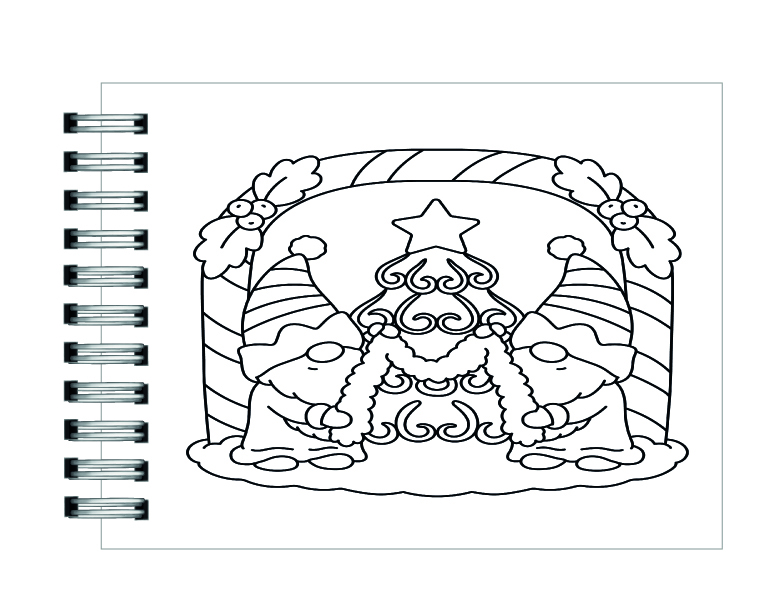 Libro para colorear Gnome Winterland: Cute & Cozy Christmas 3